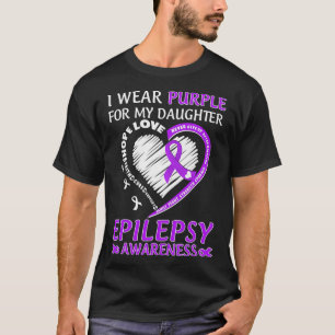 Camiseta Uso Púrpura Para Mi Hija Epilepsia Conciencia 3