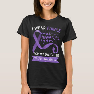 Camiseta Uso Púrpura Para Mi Hija Epilepsia De Conciencia