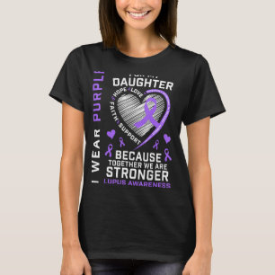 Camiseta Uso Púrpura Para Mi Hija Lupus Awareness Ribb