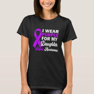 Camiseta Uso Púrpura Para Mi Hija Lupus Conciencia Warner
