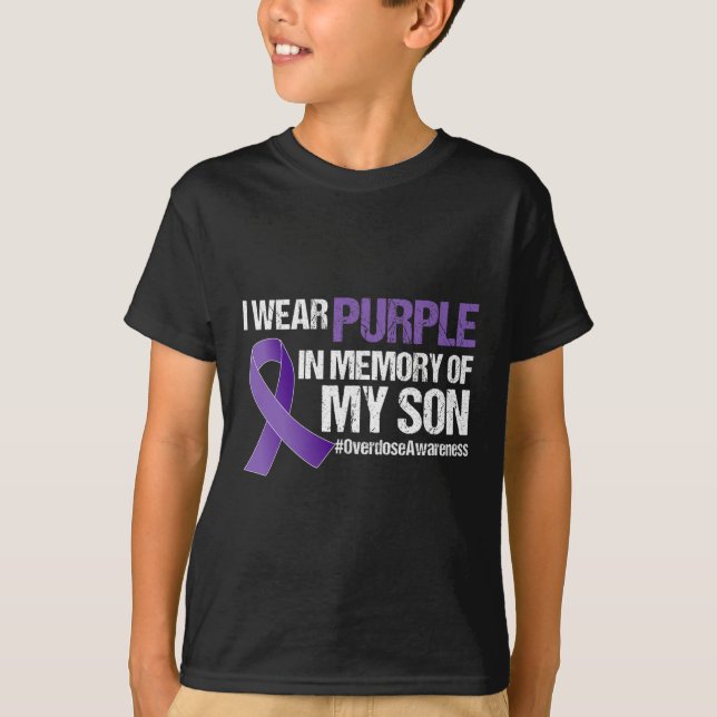 Camiseta Uso Púrpura Para Mi Hijo Conciencia Sobre La Sobre (Anverso)