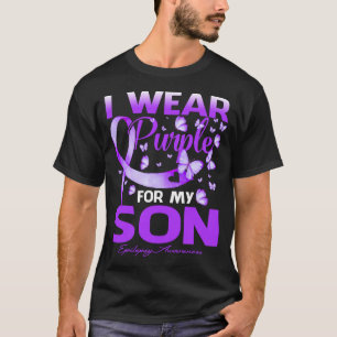 Camiseta Uso Púrpura Para Mi Hijo Epilepsia De Conciencia