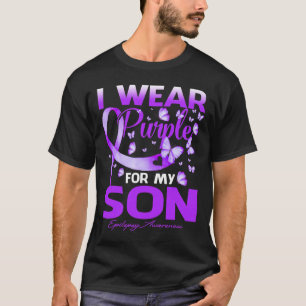 Camiseta Uso Púrpura Para Mi Hijo Epilepsia De Conciencia