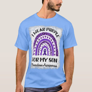 Camiseta Uso Púrpura Para Mi Hijo Retro De Conciencia Sobre