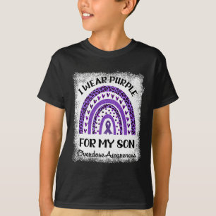 Camiseta Uso Púrpura Para Mi Hijo Retro De Conciencia Sobre