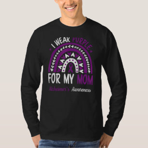 Camiseta Uso Púrpura Para Mi Madre Madre Alzheimers Arcoiri