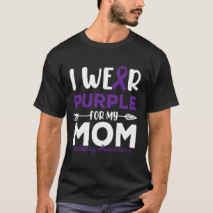 Camiseta Uso Púrpura Para Mi Mamá Epilepsia Citas De Sensib