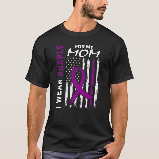 Camiseta Uso Púrpura Para Mi Mamá Epilepsia Conciencia Amer (Anverso)