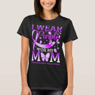 Camiseta Uso Púrpura Para Mi Mamá Fibromialgia Awareness Bu