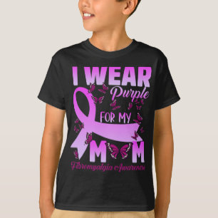 Camiseta Uso Púrpura Para Mi Mamá Fibromialgia Awareness Bu