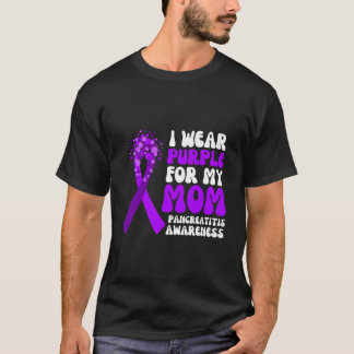 Camiseta Uso Púrpura Para Mi Mamá Pancreatitis Sensibilizac