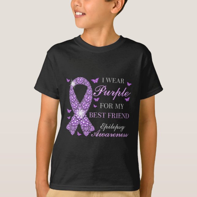 Camiseta Uso Púrpura Para Mi Mejor Awarenes De Epilepsia De (Anverso)