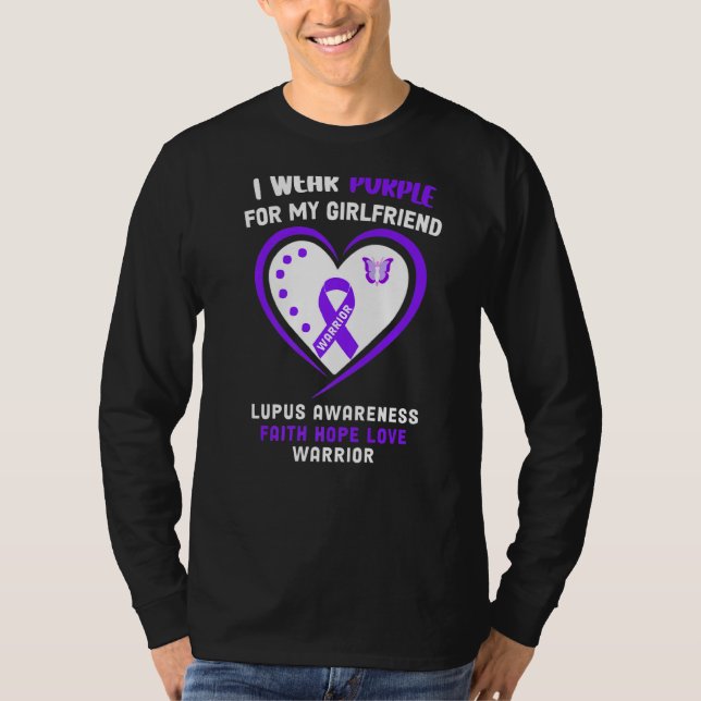 Camiseta Uso Púrpura Para Mi Novia Conciencia Lupus (Anverso)