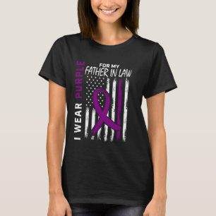 Camiseta Uso Púrpura Para Mi Padre En La Ley Alzheimers