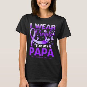 Camiseta Uso Púrpura Para Mi Papa Awaren Por El Cáncer Panc