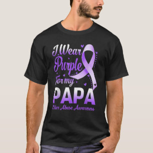 Camiseta Uso Púrpura Para Mi Papá Mayor Concienciación Sobr