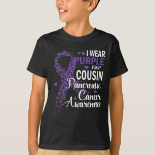 Camiseta Uso Púrpura Para Mi Primo Contra El Cáncer Pancreá