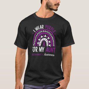Camiseta Uso Púrpura Para Mi Tía Alzheimers Del Arcoiris Co