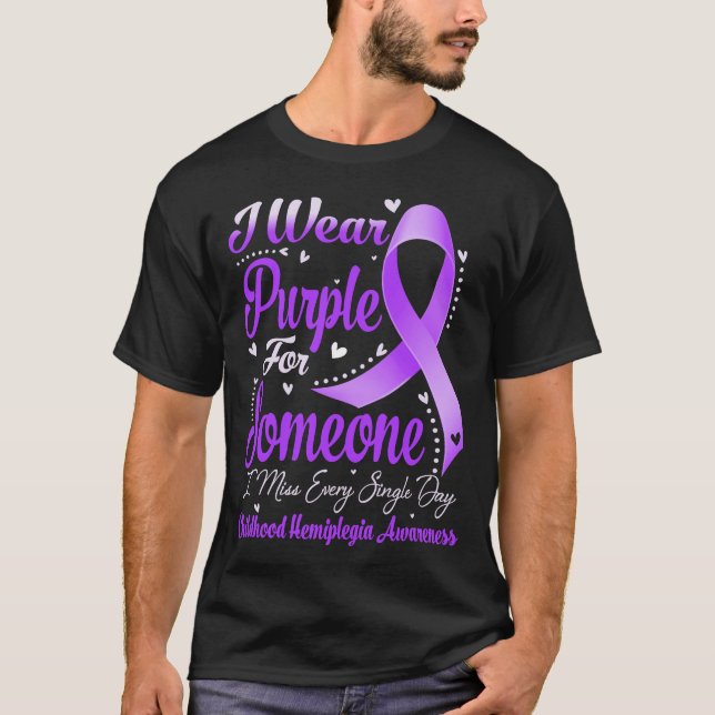 Camiseta Uso Púrpura Para Sensibilizar Sobre La HEMIPLEGIA  (Anverso)