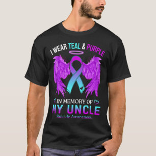 Camiseta Uso Púrpura Verde azulado En Memoria Del Tío Suici