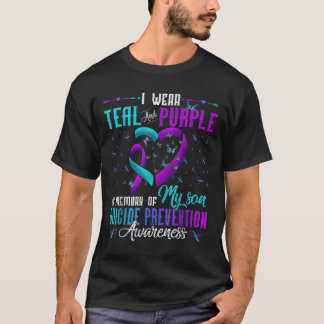 Camiseta Uso Púrpura Verde azulado Para Prevenir El Suicidi