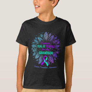 Camiseta Uso Púrpura Verde azulado Para Prevenir El Suicidi