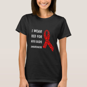 Camiseta Uso Rojo Para Concienciar Sobre El SIDA En El Cora