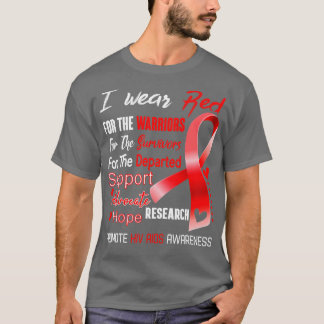 Camiseta Uso Rojo Para Concienciar Sobre El Vih