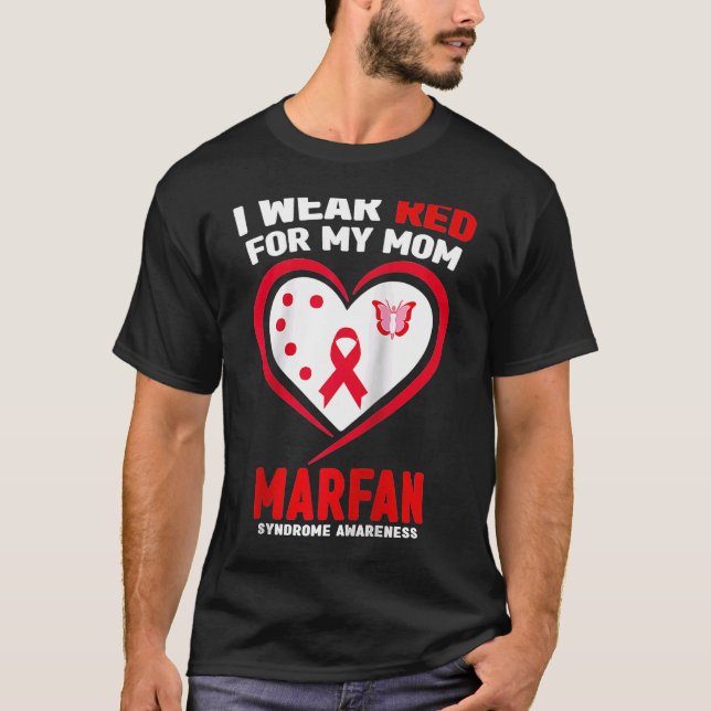 Camiseta Uso rojo para el síndrome de My Mom Marfan (Anverso)