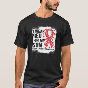 Camiseta Uso Rojo Para Mi Hijo Apoyo La Enfermedad Cardíaca