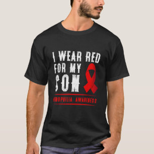 Camiseta Uso Rojo Para Mi Hijo Cinta De Concienciación Sobr