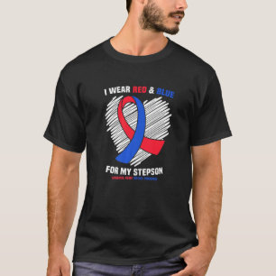 Camiseta Uso Rojo Y Azul Para Mi Conciencia De Los Niños De