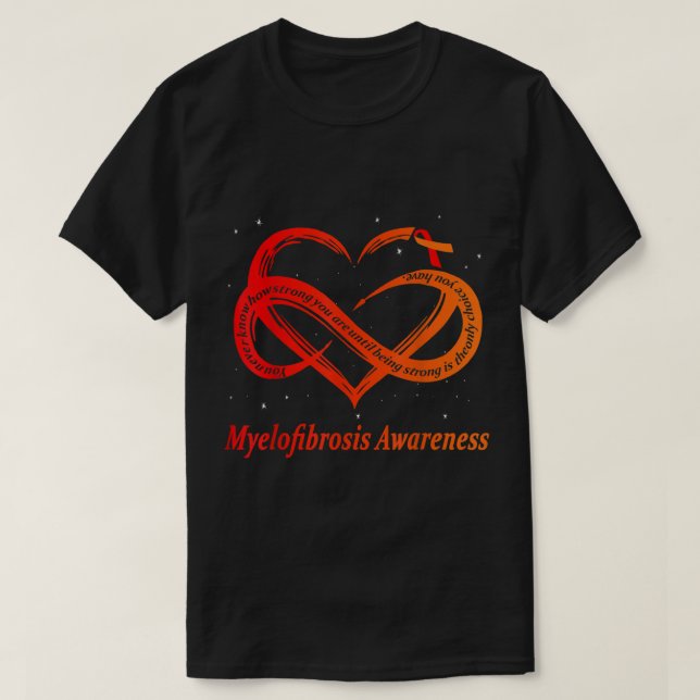 Camiseta Uso Rojo Y Naranja Para La Conciencia Sobre La Mie (Diseño del anverso)