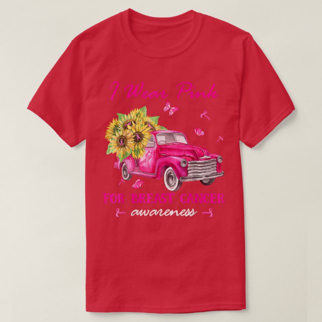 Camiseta Uso Rosa Para Concienciación Sobre El Cáncer De Ma (Diseño del anverso)