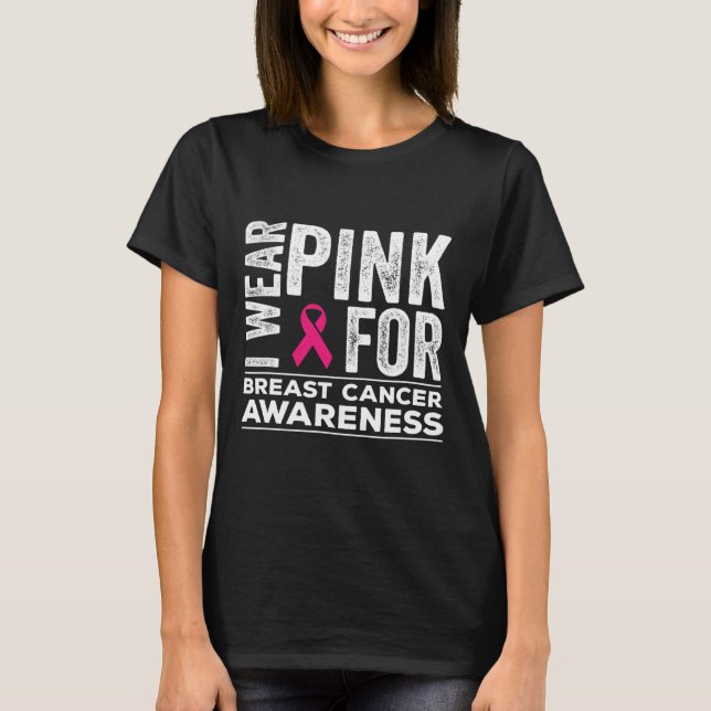 Camiseta Uso Rosa Para Concienciación Sobre El Cáncer De Ma (Anverso)