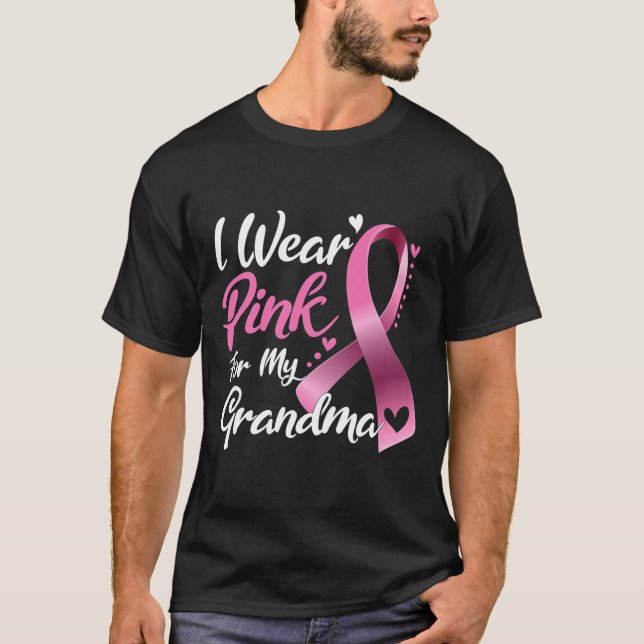 Camiseta Uso Rosa Para Concienciar A Mi Abuela Sobre El Cán (Anverso)
