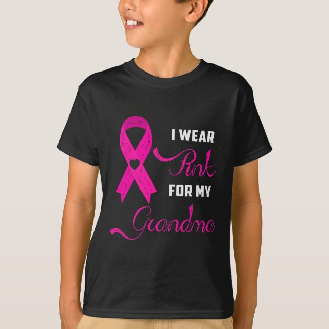 Camiseta Uso Rosa Para Concienciar A Mi Abuela Sobre El Cán (Anverso)