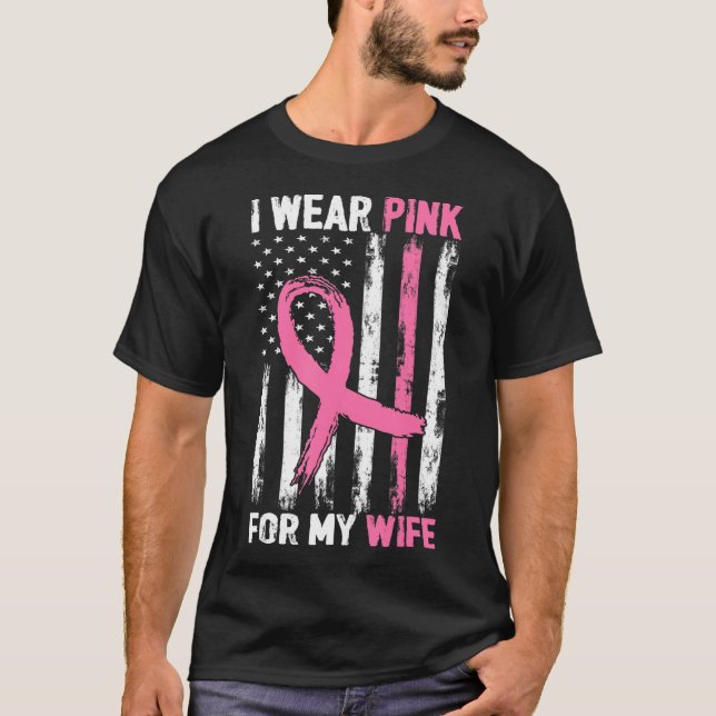 Camiseta Uso Rosa Para Concienciar A Mi Esposa Sobre El Cán (Anverso)
