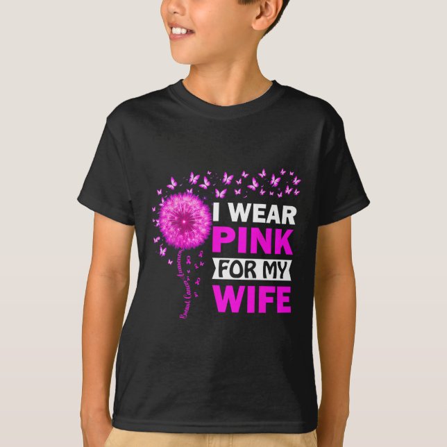 Camiseta Uso Rosa Para Concienciar A Mi Esposa Sobre El Cán (Anverso)