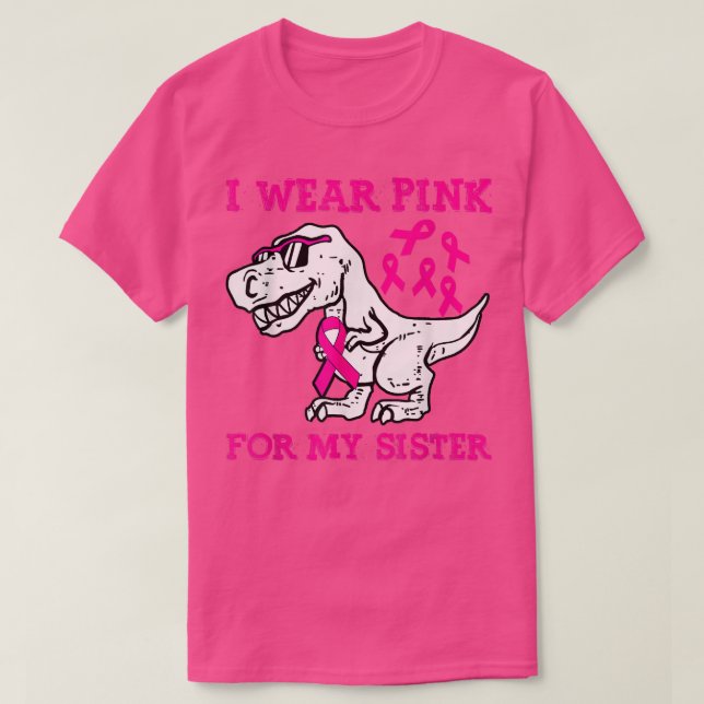 Camiseta Uso Rosa Para Concienciar A Mi Hermana Sobre El Cá (Diseño del anverso)