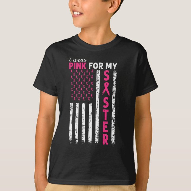 Camiseta Uso Rosa Para Concienciar A Mi Hermana Sobre El Cá (Anverso)