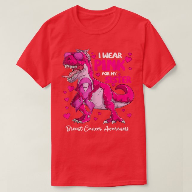 Camiseta Uso Rosa Para Concienciar A Mi Hermana Sobre El Cá (Diseño del anverso)