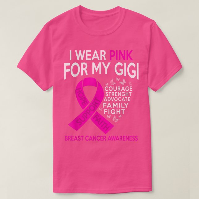 Camiseta Uso Rosa Para Concienciar Sobre El Cáncer De Mama  (Diseño del anverso)
