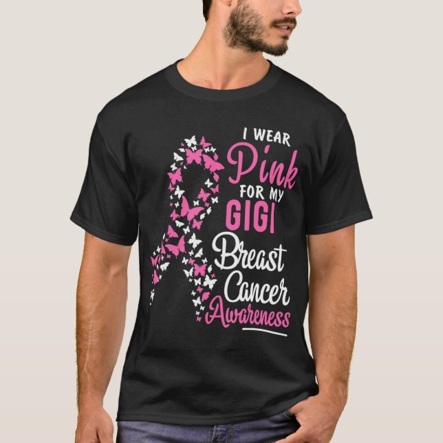 Camiseta Uso Rosa Para Concienciar Sobre El Cáncer De Mama  (Anverso)