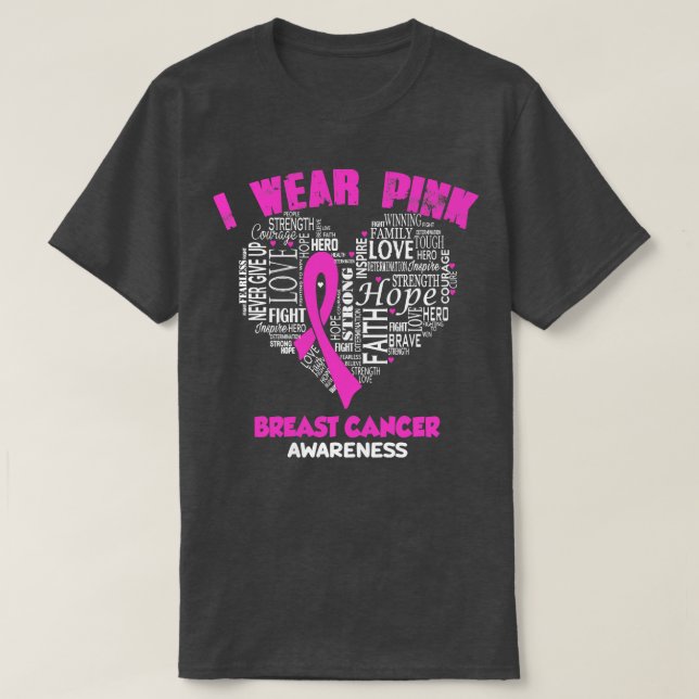 Camiseta Uso Rosa Para Concienciar Sobre El Cáncer De Mama  (Diseño del anverso)