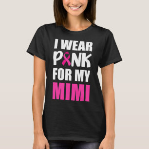 Camiseta Uso Rosa Para El Cáncer De Mama De Cinta Rosa Mimi