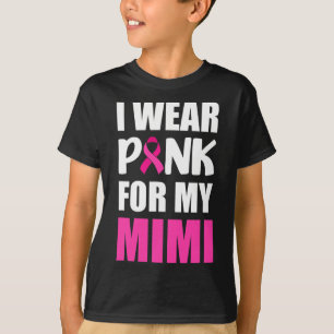 Camiseta Uso Rosa Para El Cáncer De Mama De Cinta Rosa Mimi
