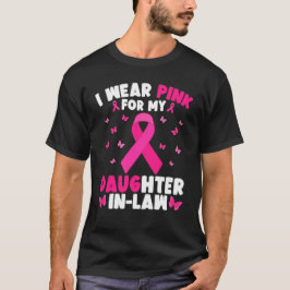 Camiseta Uso Rosa Para El Cáncer De Mama De Mi Hija