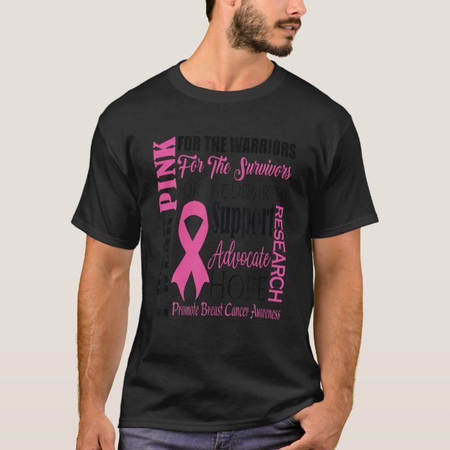 Camiseta Uso Rosa Para Los Guerreros Conciencia Sobre El Cá (Anverso)