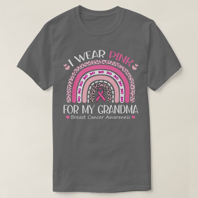 Camiseta Uso Rosa Para Mi Abuela Apoyo Al Cáncer De Mama R (Diseño del anverso)